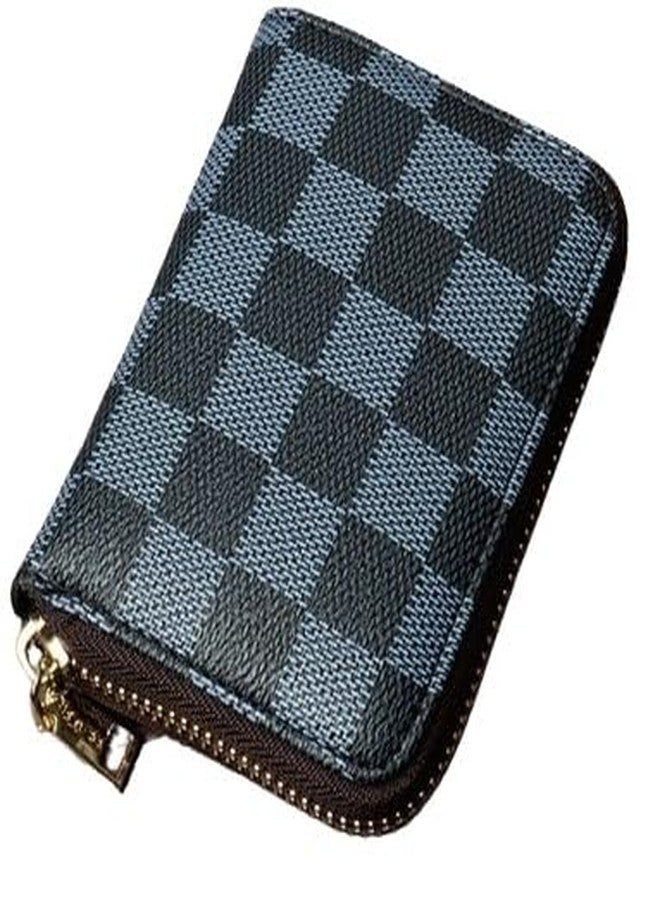 Brajin Credit/Debit Card Holder 11 Slot PU Leather Small Zipper Wallet for Men & Women (Black) - Image 1